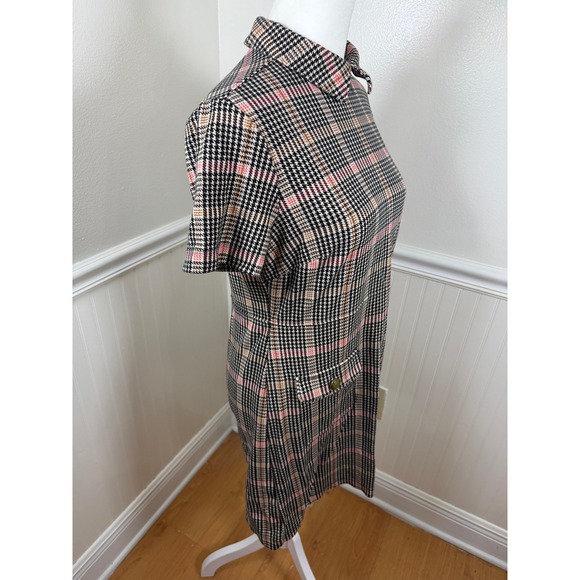 Loft Womens Plaid Collared Short Sleeve Dress with Pockets Petite Size SP - Picture 4 of 10
